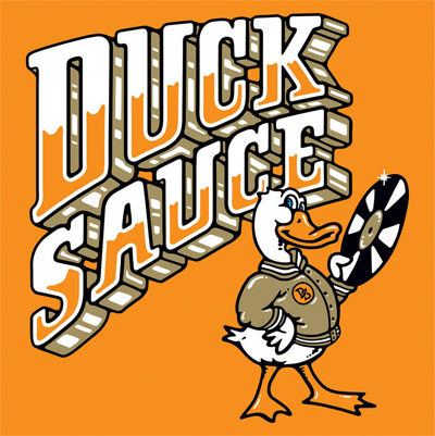 Duck sauce is a translucent sweet and sour orange condiment used in some